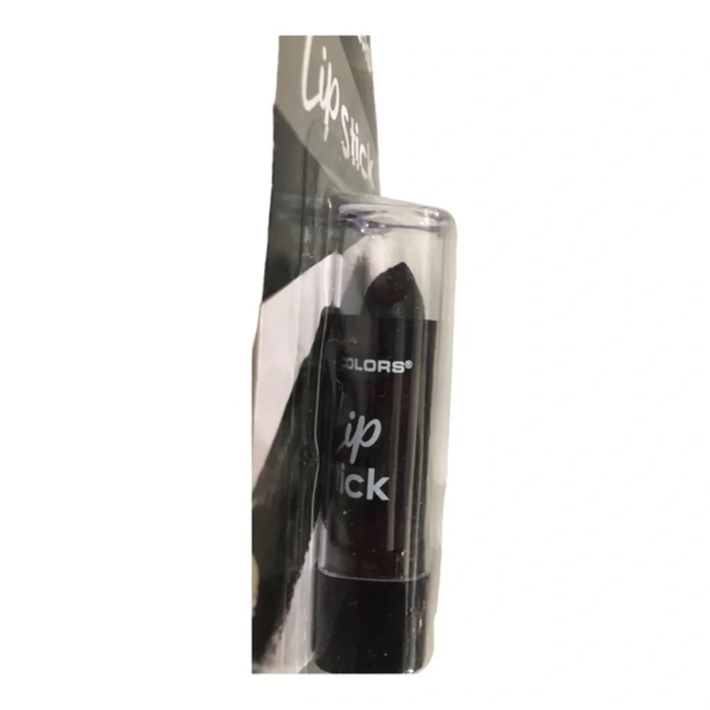 Black ‘stark’ creamy smooth‎ goth dark vamp rave gothic full coverage lipstick